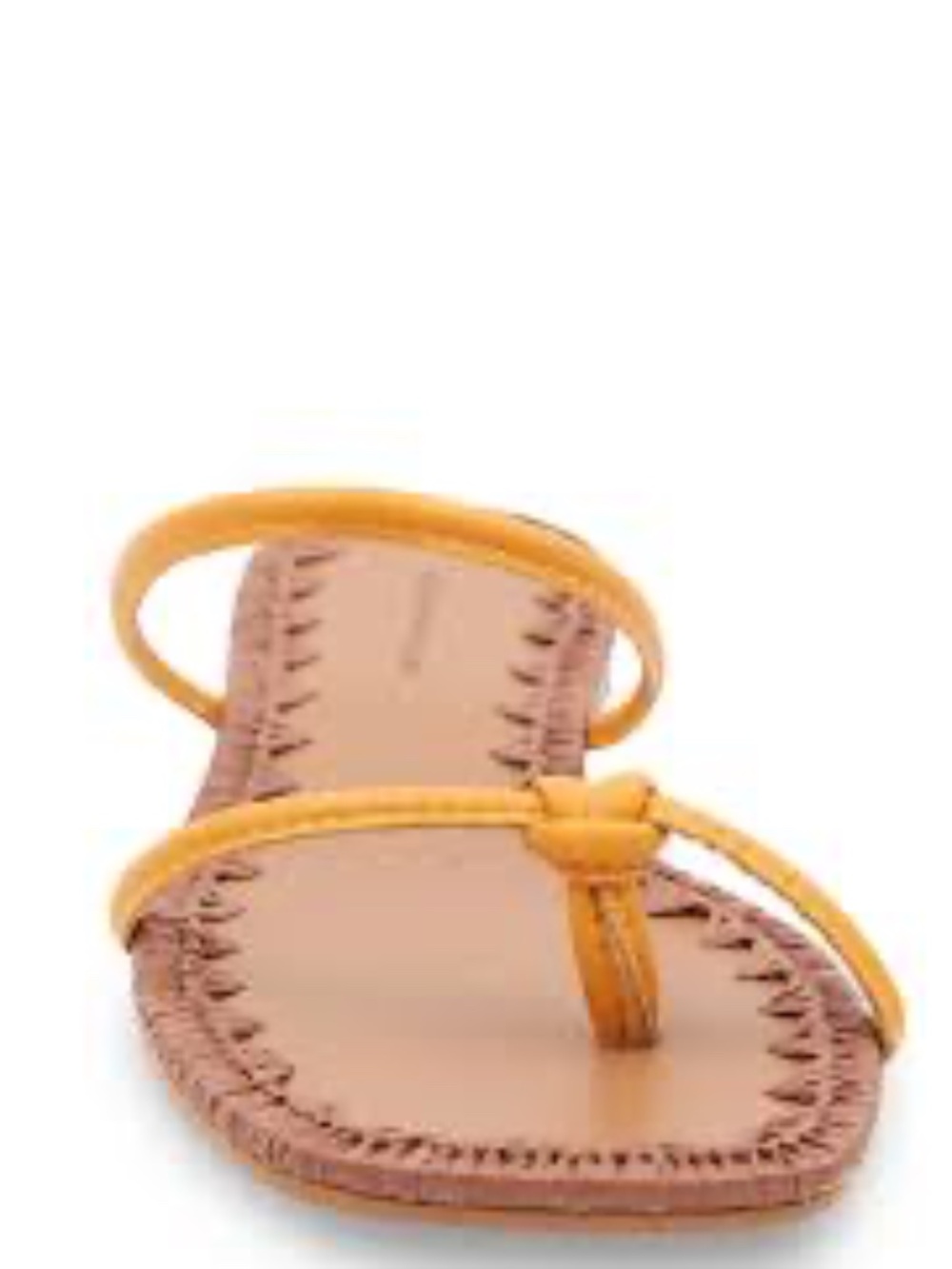 BCBGMAXAZRIA Bali Yellow Leather Flat Sandal Size 6.5